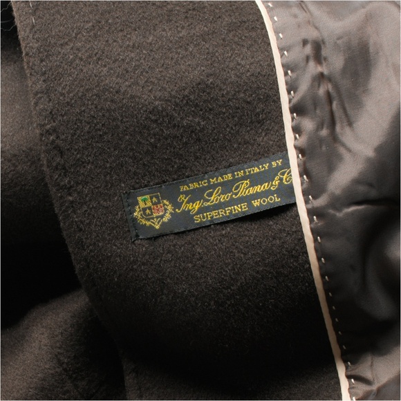 LORO PIANA & SARTORIA MARENERO Brown Wool Coat US 14 Quilted Lining - Picture 7 of 9